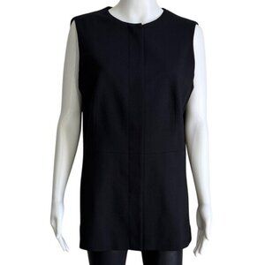 AKRIS Punto Black Wool Sleeveless Long Vest / Tunic – Size 14